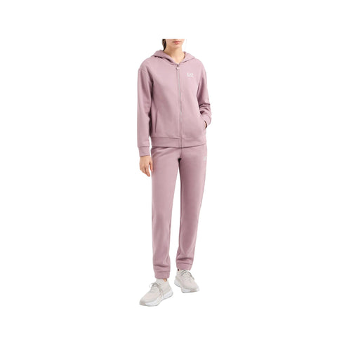EA7 Emporio Armani Tuta sportiva Tuta Donna felpata con cappuccio Nero bianco A24 - EA7 EMPORIO6DTV57TJQLZ - 1200 - XS - Francavilla Moda